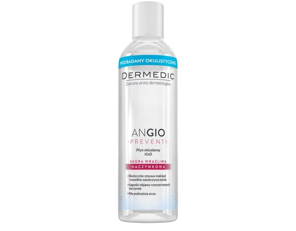 DERMEDIC Angio Preventi valomasis micelinis vanduo H2O 400ml